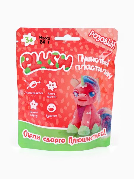 Набор для лепки PLUSH Пушистый пластилин 80 г в ассортименте AS-PL02201817