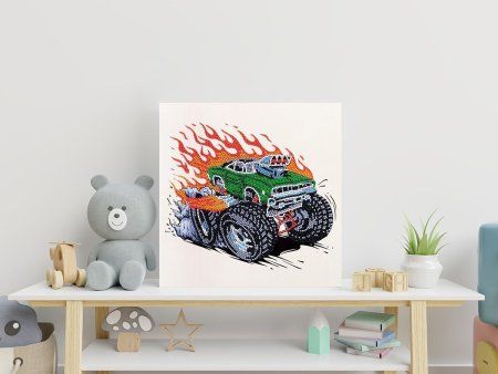 Кристальная (алмазная) мозаика ФРЕЯ постер "Монстр Трак" 30 х 30 см ALBP-322