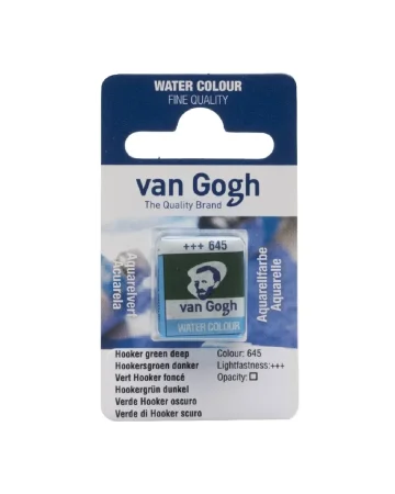 Краска акварельная VAN GOGH кювета №645 Зеленый Хукера насыщенный new MP20866451