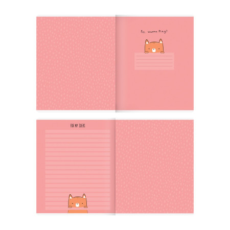 Тетрадь 48л. A5 клетка MESHU "Beary Beary" матовая ламинация, выборочный УФ-лак RE-MS_43098