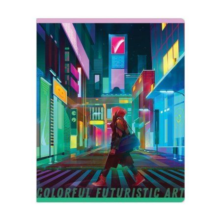 Тетрадь 48л. A5 клетка Greenwich Line "Colorful futuristic art" глянцевая ламинация, 70 г/м2 RE-N5c48-41076 Тетрадь 48л. A5 клетка Greenwich Line "Colorful futuristic art" глянцевая ламинация, 70 г/м2 RE-N5c48-41076
