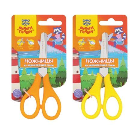 Ножницы детские Мульти-Пульти "Приключения Енота" 12.8 см, ассорти, европодвес RE-MS_15978