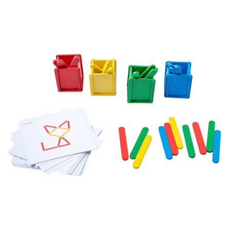 Развивающая игра: "Палочки в стаканчиках", дерево KOR-04565