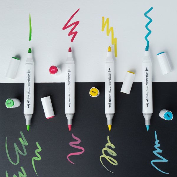 Маркер акриловый двусторонний СОНЕТ перо кисть/пуля