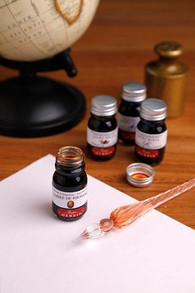 Ручка-перо стеклянная J. Herbin 18 см Бирюзовая RH-21433T