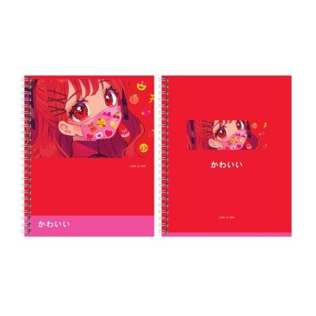 Тетрадь 96л. A5 клетка BG "Аниме. Лучшая подруга" на гребне, двойная обложка RE-Т5гр96_2_11968