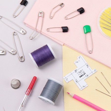 Булавки английские GAMMA с безопасн.замком 6 шт 40 мм 01 черный в блистере BUKS-006