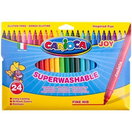 Фломастеры Carioca "Joy" 24 цв смываемые RE-40532