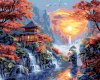 Набор для раскрашивания по номерам (холст на подрамнике) ФРЕЯ 50 х 40 см "В горах Японии" PNB/PL-381