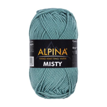Пряжа ALPINA Misty 70% хлопок, 30% шерсть 1 х 50 г 105 ± 5 м №20 гр.серо-голубой ALP-MIS-20