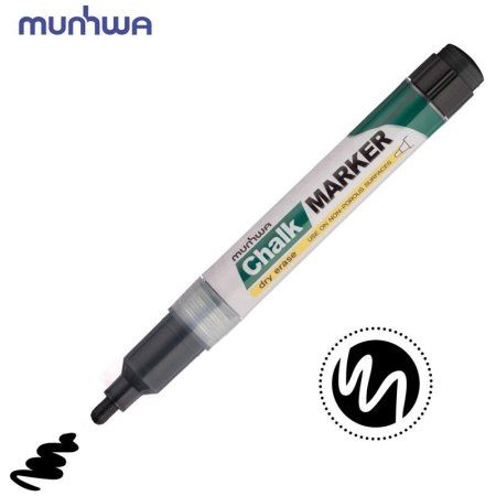 Маркер меловой MunHwa "Chalk Marker" 3 мм, спиртовая основа, черный RE-CM-01