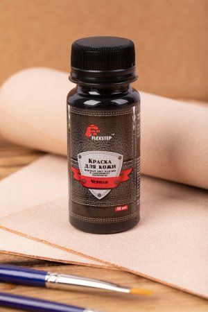 Краска для кожи реставрационная FLEXSTEP 50 мл черный LDP-50-2
