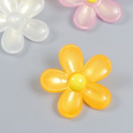 Бусины пластик "Шарики жёлтые с блестками" светятся в темноте 20 г d=1.2 см SIM-9242643