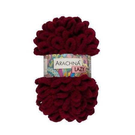 Пряжа ARACHNA Lazy 100% микрополиэстер 1 x 100 г 8.5 м №14 вишневый ARA-LAZ-14