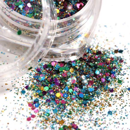 Блестки для ногтей 1 баночка средние/мелкие серебряные пакет QF SIM-3539347 Блестки для ногтей 1 баночка средние/мелкие серебряные пакет QF SIM-3539347