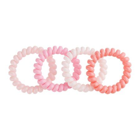 Резинки для волос MESHU пружинки, розовые ассорти, 4 шт, европодвес RE-MS_60570