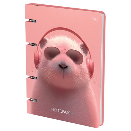 Тетрадь на кольцах 120л. A5 BG "Music style" картон, soft-touch ламинация, тиснение фольгой RE-ТК5к120_лс_тф_57862