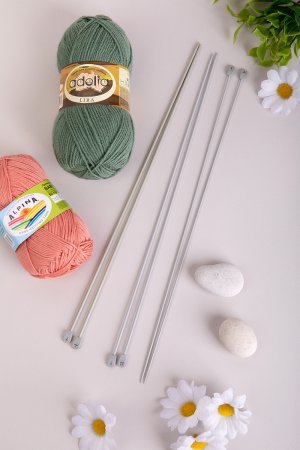 Спицы прямые GAMMA алюминий d 2.5 мм 35 см с покрытием KN2H-25