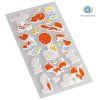 Наклейки объемные MESHU "Fox & bunny" 10 x 19 см RE-MS_36937