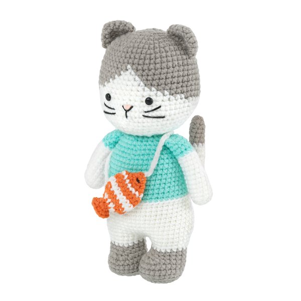 Набор для вязания "Miadolla" Котик с рыбкой AMG-0156