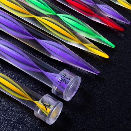 Спицы прямые GAMMA акрил d 12.0 мм 27 см фиолетовые KN-2A-120