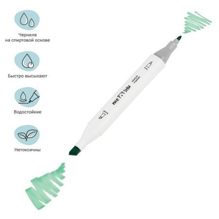 Набор двусторонних маркеров для скетчинга MESHU 80 цв основные цвета, чехол на молнии RE-MS_53448