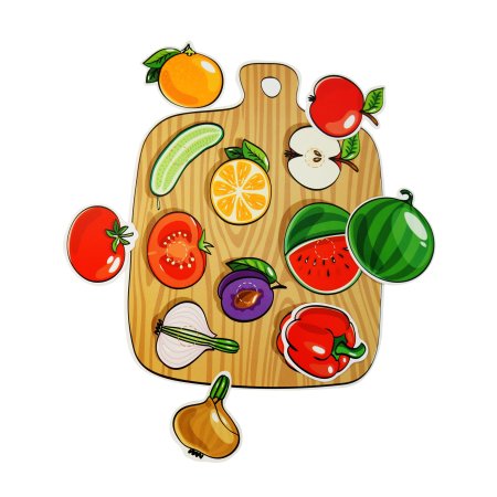 Игровой набор на липучках 10KOR PLASTIC "Фрукты и овощи" 3+ KOR-02865