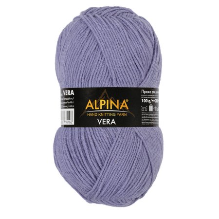 Пряжа ALPINA Vera 55% акрил, 45% хлопок 1 х 100 г 280 ± 15 м №50 серо-голубой ALP-VER-50