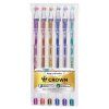 Набор гелевых ручек Crown "Hi-Jell Metallic" 6 шт 6 цв 0.7 мм, металлик, ПВХ уп., европодвес RE-HJR-500GSM/6 Набор гелевых ручек Crown "Hi-Jell Metallic" 6 шт 6 цв 0.7 мм, металлик, ПВХ уп., европодвес RE-HJR-500GSM/6