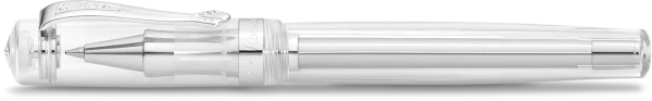 Ручка-роллер KAWECO STUDENT 0.7мм прозрачный корпус с хромированными вставками  KAW-10001192