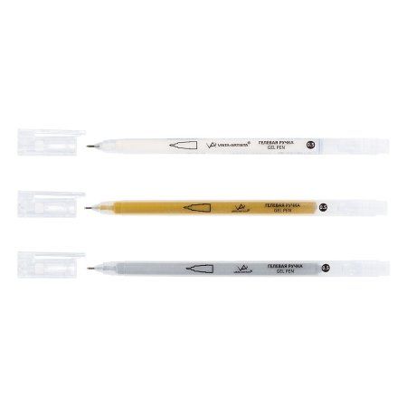 Набор гелевых ручек VISTA-ARTISTA 3 шт 0.5 мм цвет чернил: золотистый, серебристый, белый WGPS-01 Набор гелевых ручек VISTA-ARTISTA 3 шт 0.5 мм цвет чернил: золотистый, серебристый, белый WGPS-01