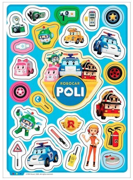 Сто наклеек (оранжевая). Робокар Поли ТМ Robocar Poli ROS-35759