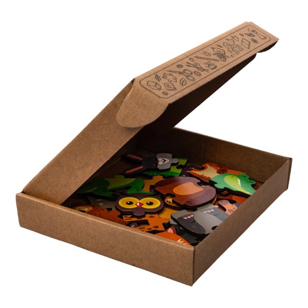 Деревянный пазл Десятое королевство "Веселый зоопарк" 24 элементов KOR-05263