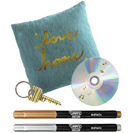 Набор маркеров для декорирования JOVI "Decor metalic. Золото+Серебро" 2 шт пулевидные, 2 мм, блистер RE-1602