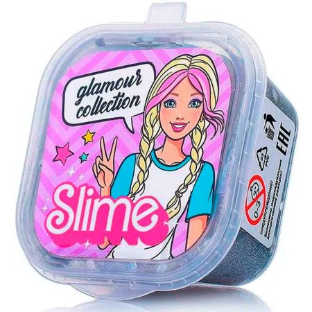 Слайм Slime "Glamour collection" серебряный с блестками 60 г, 3+ AS-SLM181