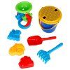 Набор для песка ТРИ СОВЫ "Транспорт" 8 предметов (ведро, мельница, сито, грабли, совок, 3 формочки) RE-ПИО_011