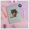 Ежедневник недатированный А5 136л. MESHU "Сat melody" кожзам, карман с брелком, закладка RE-MS_53626
