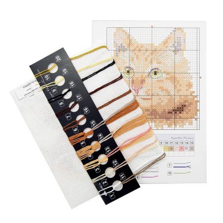 Набор для вышивания "Алиса" Животные в портретах. Рыжий кот 8 х 8 см 0-207