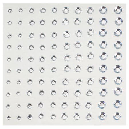 Наклейки акриловые MESHU "Silver rain" 100 страз RE-MS_64966