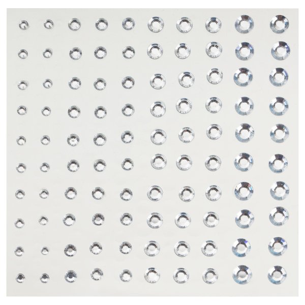 Наклейки акриловые MESHU "Silver rain" 100 страз RE-MS_64966