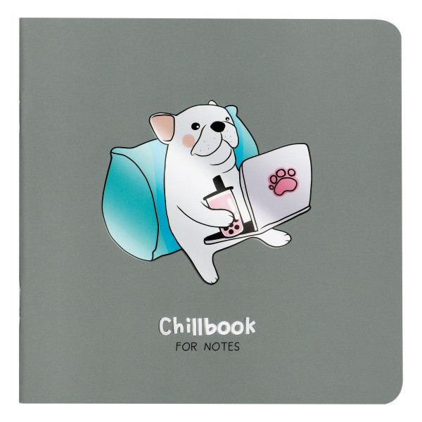 Записная книжка 170 x 170 мм 40л. MESHU "Chillbook" 80 г/м2 на скрепке, soft-touch, выб. УФ-лак, без линовки RE-MS_53370