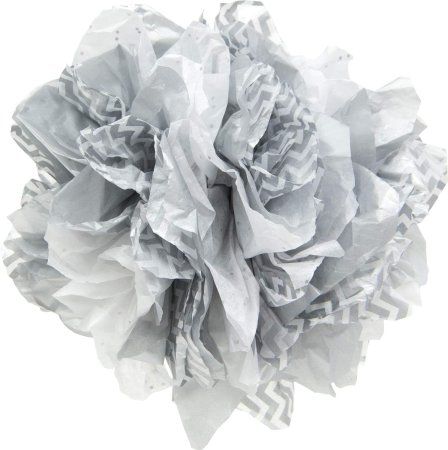 Бумага тишью FOLIA Design Mix 20 г/м2 50 x 75 см, 6 шт, в 3 дизайнах, серебряный микс FL-90601