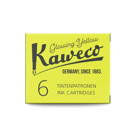Набор картриджей KAWECO 6шт флуоресцентный желтый KAW-10001220