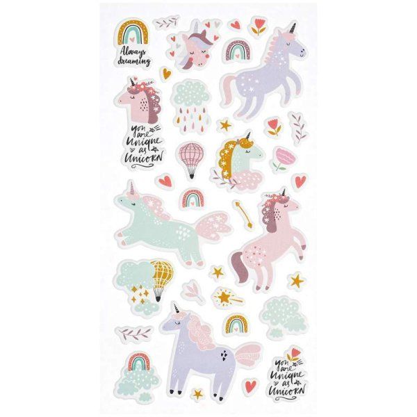 Наклейки объемные MESHU "Unicorn dream" 10 x 19 см RE-MS_36955