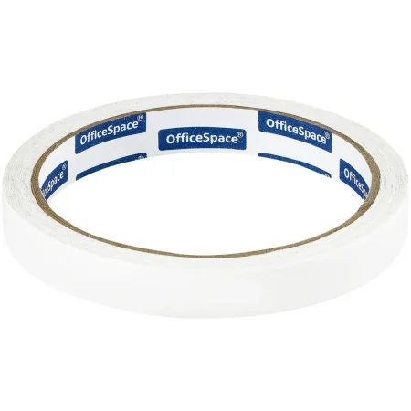 Клейкая лента двусторонняя OfficeSpace 12 мм x 10 м бумажная основа RE-KLDb_55404 Клейкая лента двусторонняя OfficeSpace 12 мм x 10 м бумажная основа RE-KLDb_55404