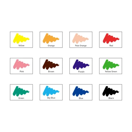 Набор маркеров акварельных SAKURA Koi кисточка 12 цветов MPXBR-12