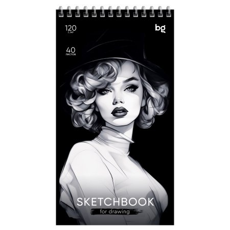 Скетчбук 40л. 105 x 195 мм BG "Fashion Week" 120 г/м2, на гребне RE-С A540гр_58933