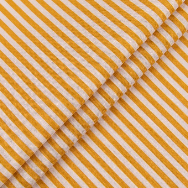 Ткань для пэчворка PEPPY БАБУШКИН СУНДУЧОК 50 x 55 см 140 ± 5 г/м2 100% хлопок БС-16 полоска ярко-желтый