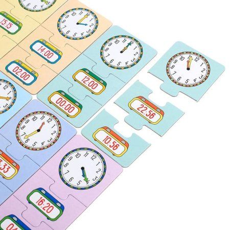 Игровой и обучающий набор "Изучаем время" пазлы, книга, часы, наклейки SIM-5309620 Игровой и обучающий набор "Изучаем время" пазлы, книга, часы, наклейки SIM-5309620