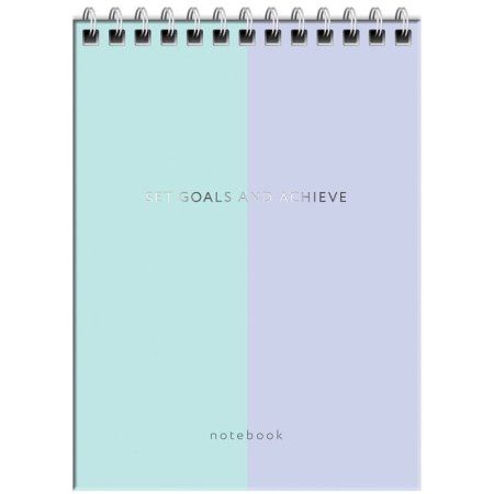 Блокнот А6 80л. ArtSpace "Моноколор. Double mono" на гребне, глянцевая ламинация, фольга, твердая обложка RE-Бт6к80гр_27947